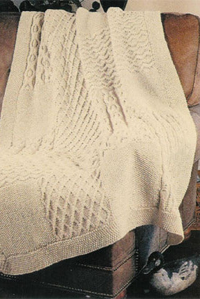 Aran Knit Sampler Afghan (Knit)