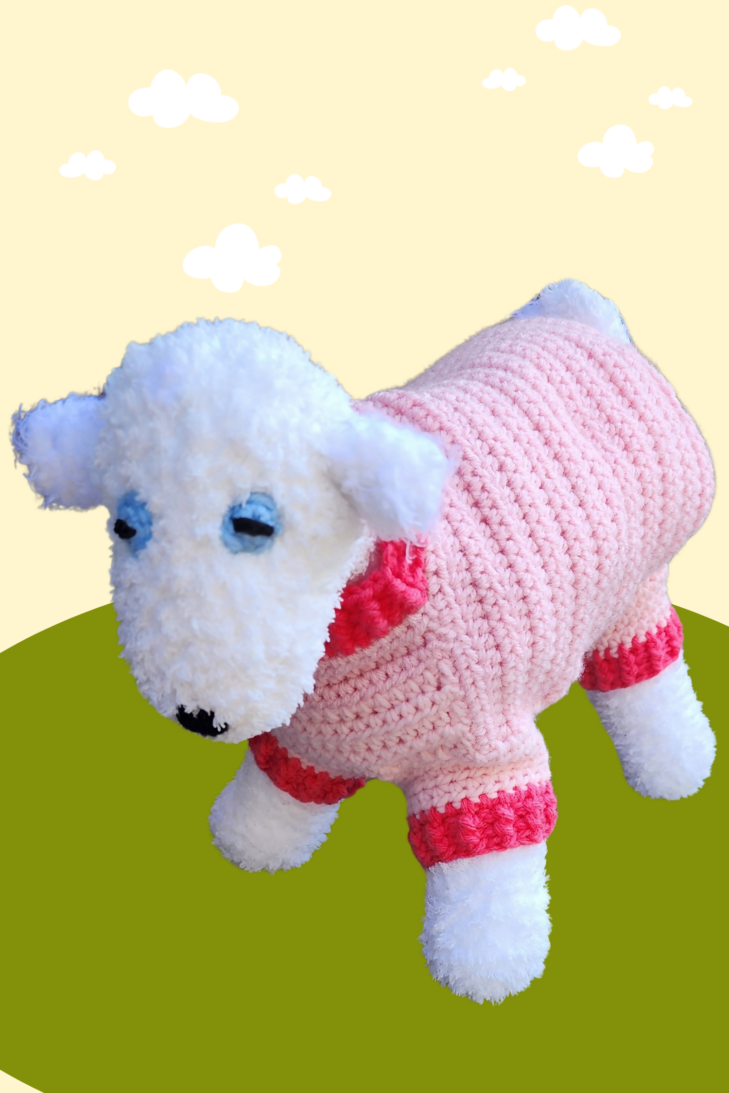 Baby Goat in Pajamas Amigurumi (Crochet)