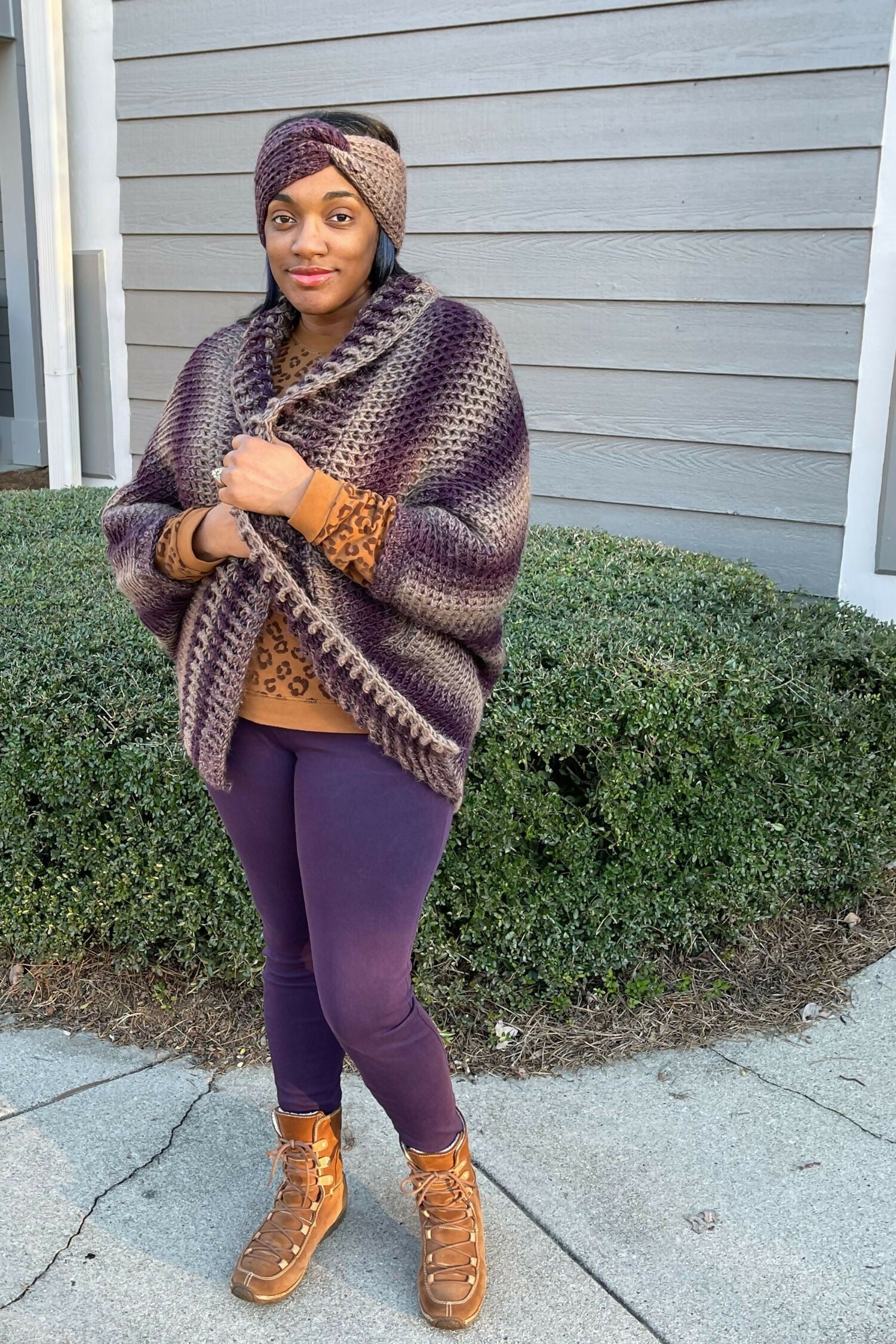 Abrazo Rayado Cocoon (Crochet)