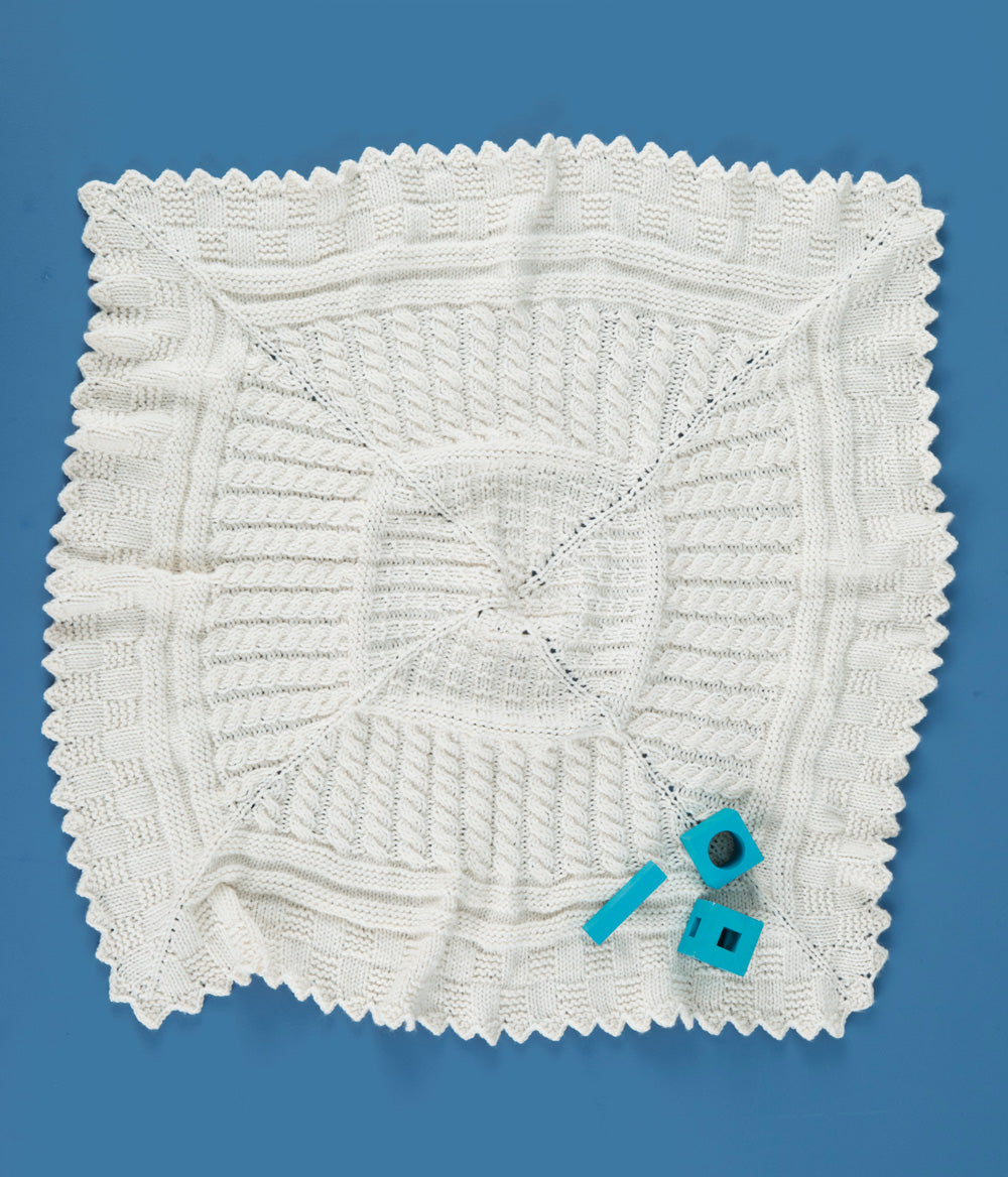 Aran Sampler Blanket Pattern (Knit)