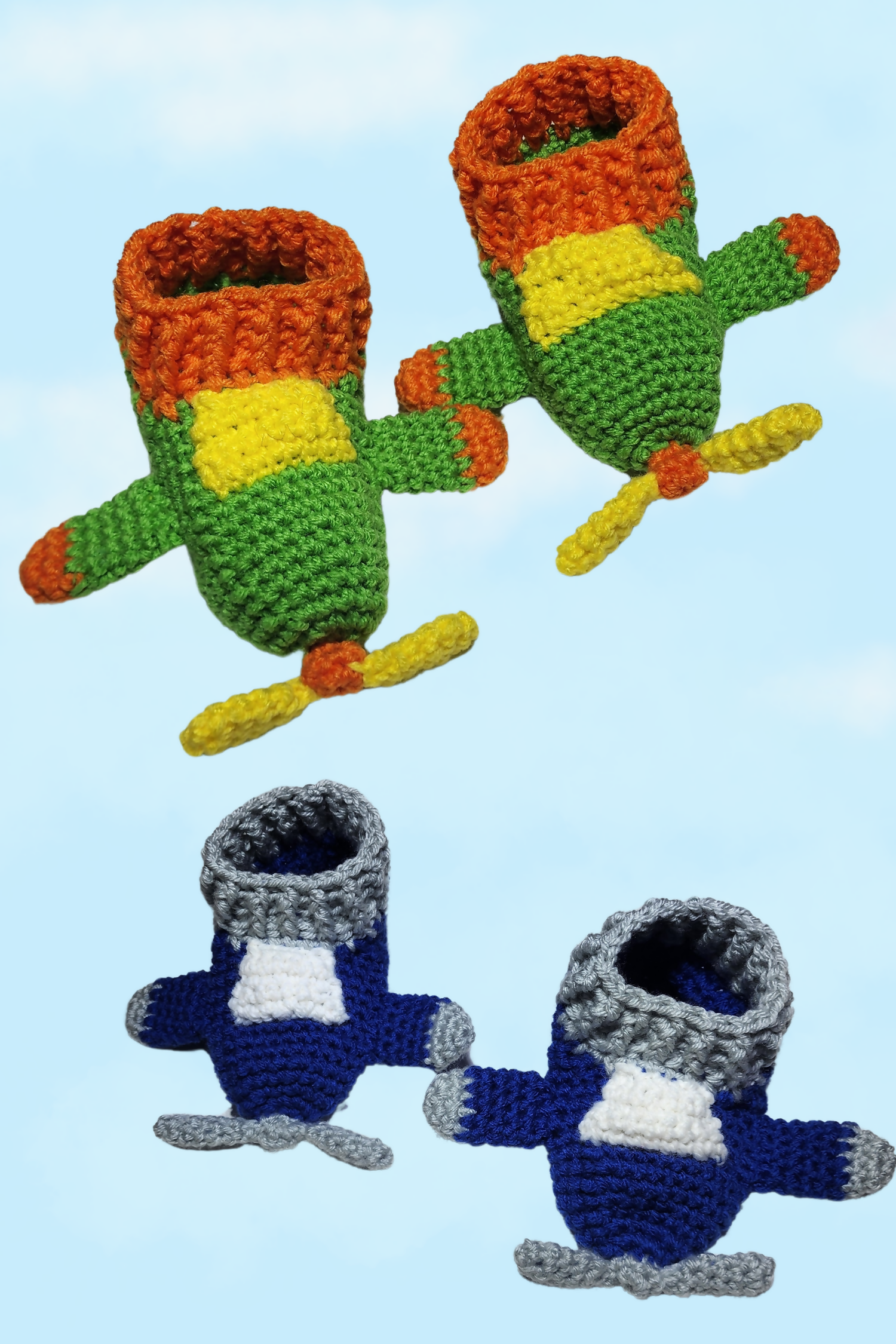 Airplane Slippers (Crochet)